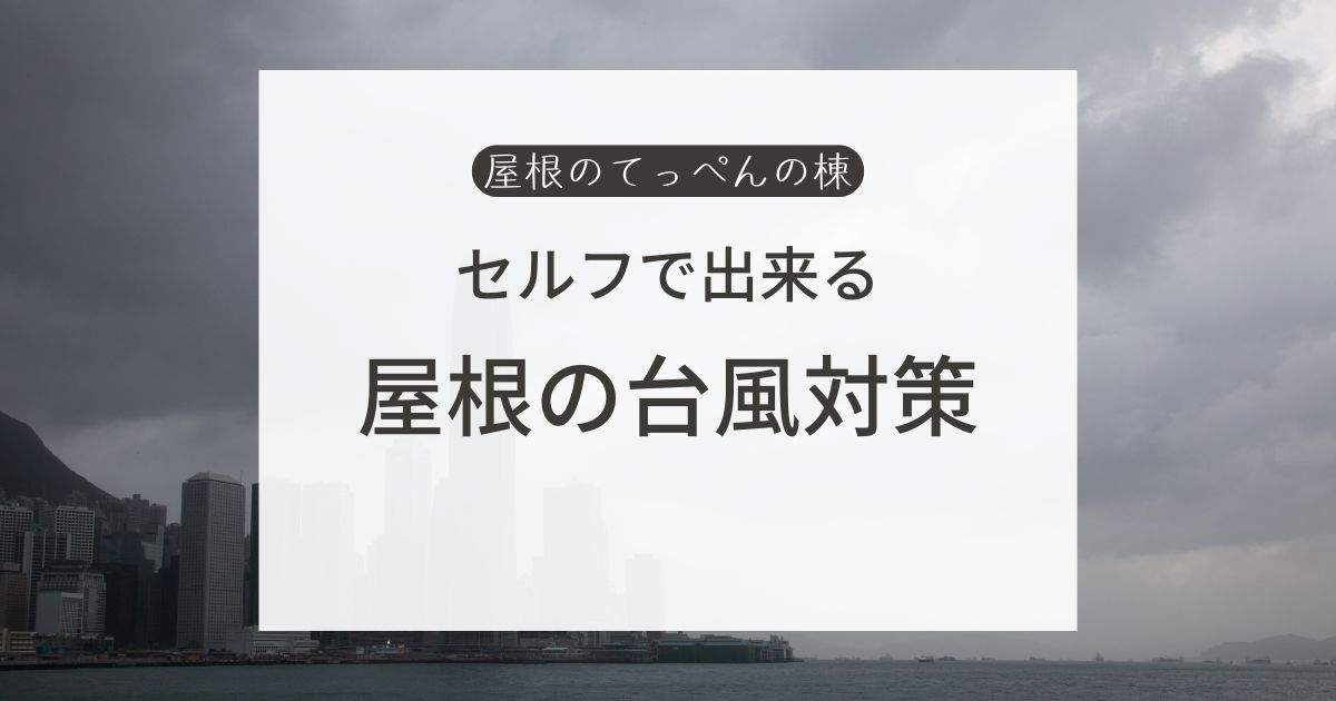 セルフで出来る　屋根の台風対策