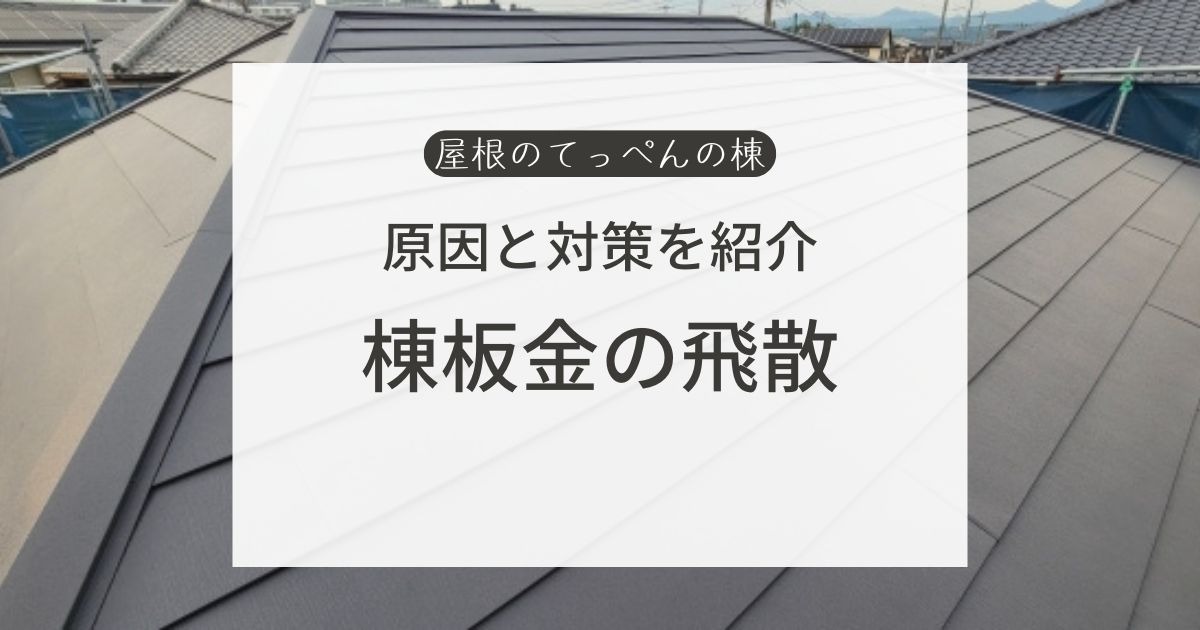 原因と対策を紹介　棟板金の飛散